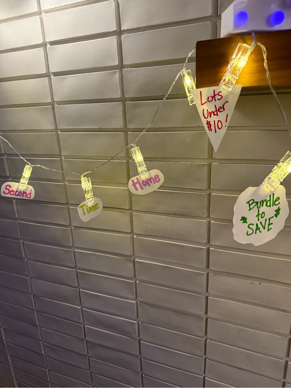 LED Clothespin String Lights * Battery * Photo Clips